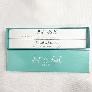 Dot and Dash Necklace PSALM 46:10